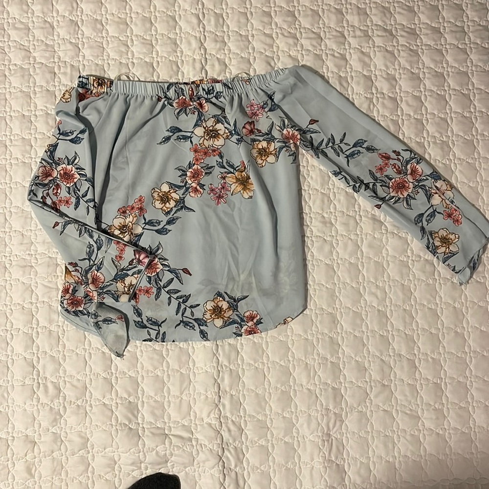Off shoulder light top
